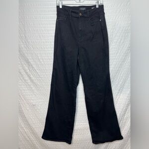 Judy Blue Black Retro Wide Leg High Rise Denim Size 29 Waist 33 Length